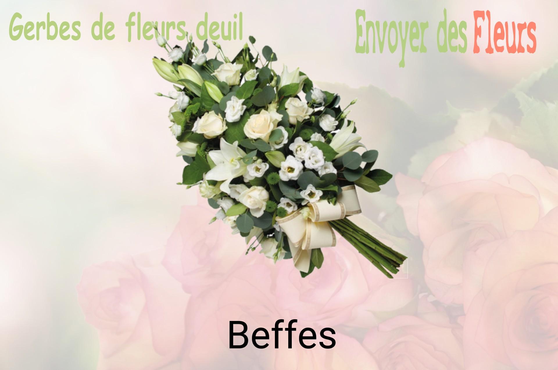 Gerbe de fleurs de deuil livrée à Beffes